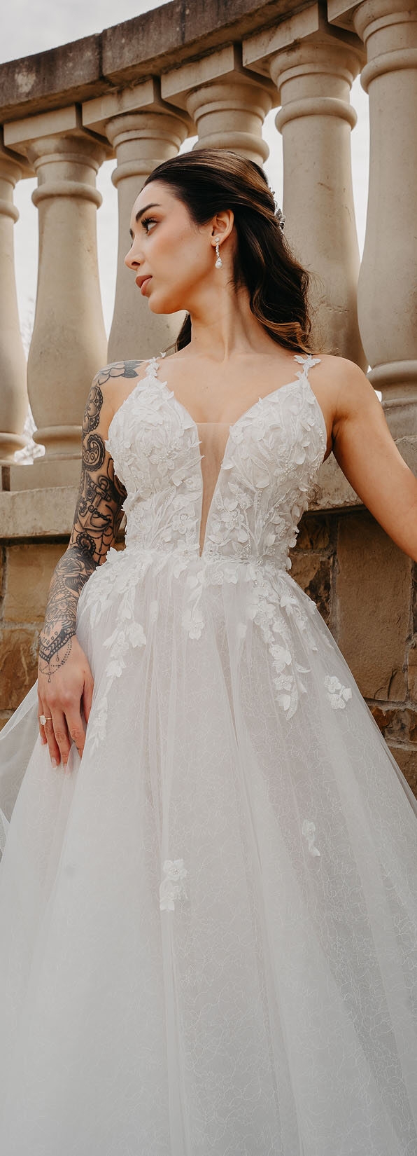 Model wearing a collection dress